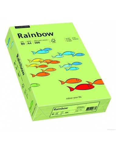 Barevný hladký Dekorační papír Rainbow 160g R74 světle zelený pak. 250A4