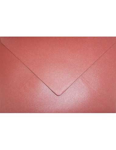 Ozdobná perleťová metalizovaná obálka C5 16,2x22,9 NK Aster Metallic Ruby červená 120g