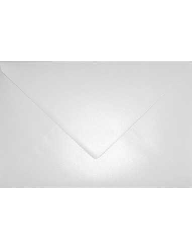 Ozdobná perleťová metalizovaná obálka C5 16,2x22,9 NK Aster Metallic White bílá 120g