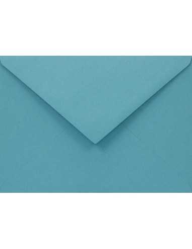Ozdobná hladká jednobarevné ekologické obálka C6 11,4x16,2 NK Woodstock Azzurro modrá 110g