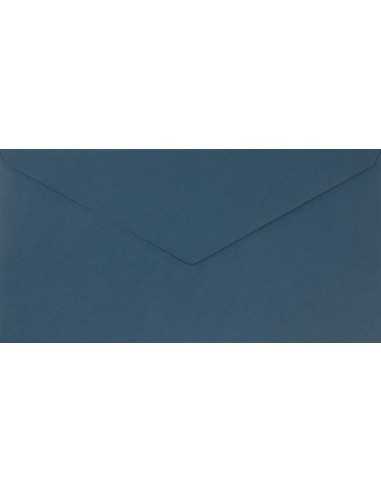 Ozdobná hladká jednobarevné obálka DL 11x22 NK Sirio Color Blu tmavě modrá 115g