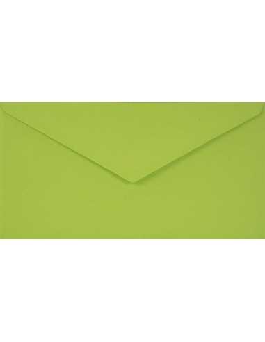 Ozdobná hladká jednobarevné obálka DL 11x22 NK Sirio Color Lime světle zelená 115g