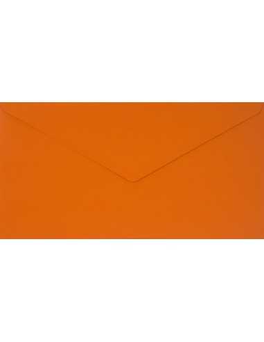 Ozdobná hladká jednobarevné obálka DL 11x22 NK Sirio Color Arancio oranľová 115g