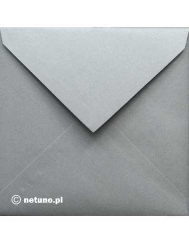 Ozdobná perleťová metalizovaná obálka čtvercová K4 17x17 NK Stardream Silver stříbrná 120g