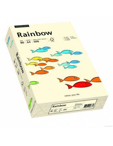 Barevný hladký Dekorační papír Rainbow 160g R03 krémový pak. 250A4