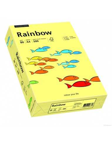 Barevný hladký Dekorační papír Rainbow 160g R12 světle ľlutý pak. 250A4