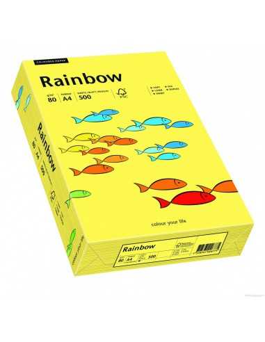 Barevný hladký Dekorační papír Rainbow 80g R16 ľlutý pak. 500A4