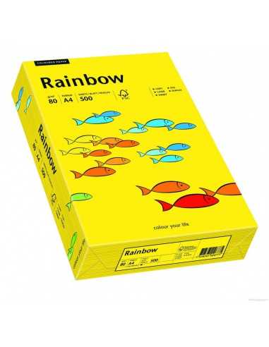 Barevný hladký Dekorační papír Rainbow 80g R18 tmavý ľlutý pak. 500A4