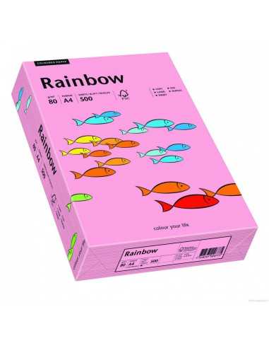 Barevný hladký dekorační papír Rainbow 80g R55 růžový pak. 500A4