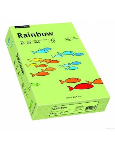 Barevný hladký Dekorační papír Rainbow 80g R74 světle zelený pak. 500A4