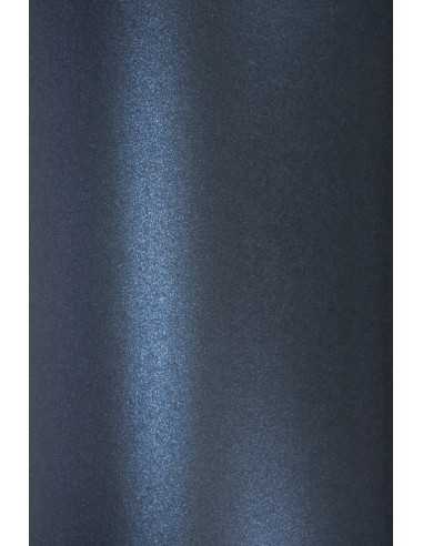 Perleťový metalizovaný dekorativní papír Aster Metallic 120g Queens Blue tmavý modrý pak. 10A4