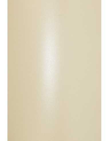 Perleťový metalizovaný dekorativní papír Aster Metallic 120g Cream ecru pak. 10A4