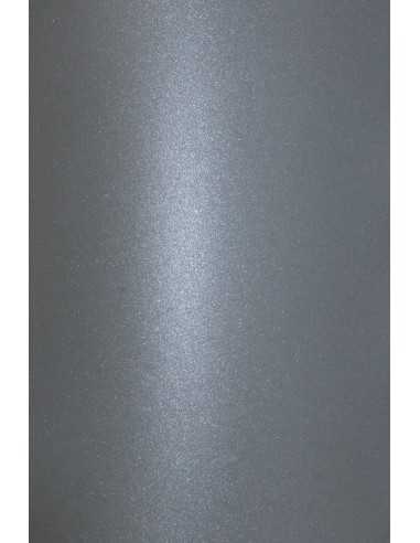 Perleťový metalizovaný dekorativní papír Aster Metallic 120g Grey ąedý pak. 10A4