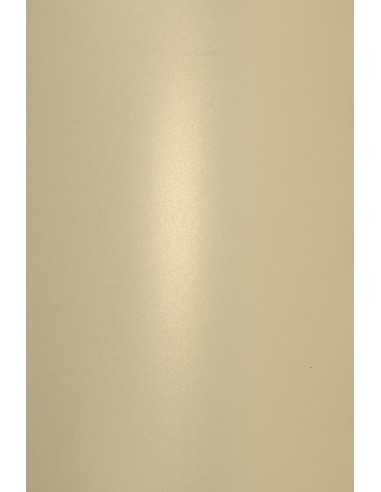 Perleťový metalizovaný dekorativní papír Aster Metallic 250g Gold Ivory ecru pak. 10A4
