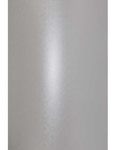 Perleťový metalizovaný dekorativní papír Aster Metallic 250g Silver Disco stříbrný pak. 10A4