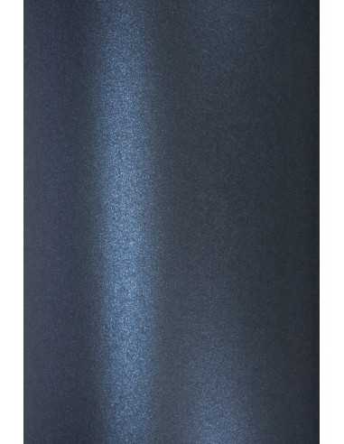 Perleťový metalizovaný dekorativní papír Aster Metallic 250g Queens Blue tmavý modrý pak. 10A4