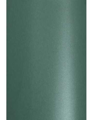Perleťový metalizovaný dekorativní papír Aster Metallic 280g Green tmavý zelený pak. 10A4