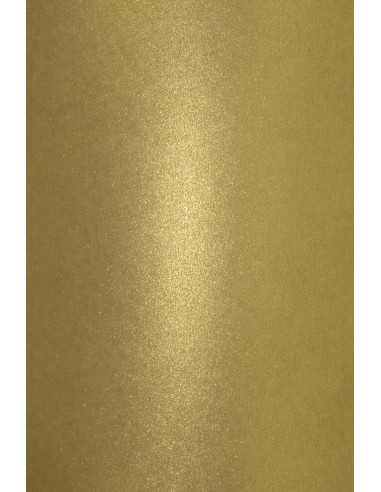 Perleťový metalizovaný dekorativní papír Aster Metallic 300g Rust. Gold zlatý pak. 10A4