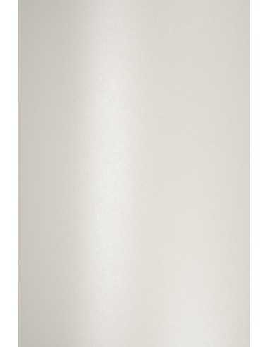Perleťový metalizovaný dekorativní papír Aster Metallic 300g White bílý pak. 10A4