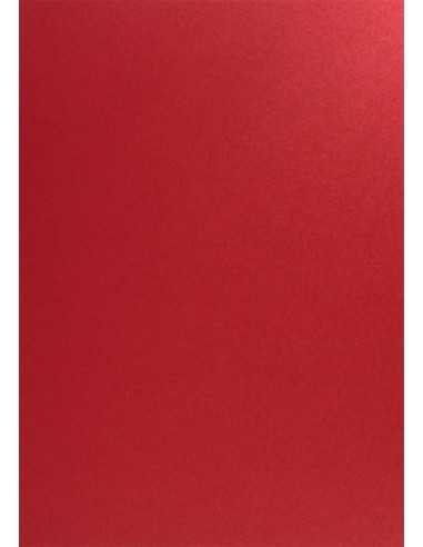 Barevný hladký Dekorační papír Popset Virgin 240g Ultra Red červený pak. 10A4