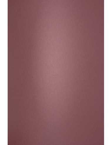 Dekorační barevný hladký ekologický papír Keaykolour 300g Carmine bordový pak. 10A4