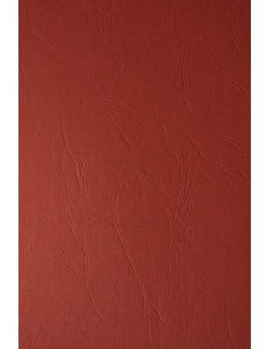 Texturovaný barevný dekorativní ľebrovaný papír Keaykolour 300g Leather bordóvý pak. 10A4