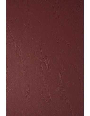Texturovaný barevný dekorativní ľebrovaný papír Keaykolour 300g Leather tmavý bordóvý pak. 10A4