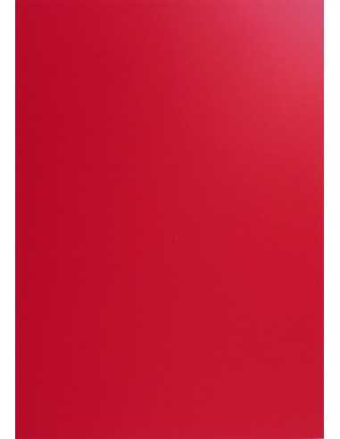 Barevný hladký Dekorační papír Plike 330g Red červený pak. 10A4