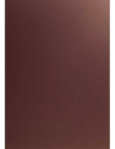 Barevný hladký Dekorační papír Plike 330g Brown hnědý pak. 10A4