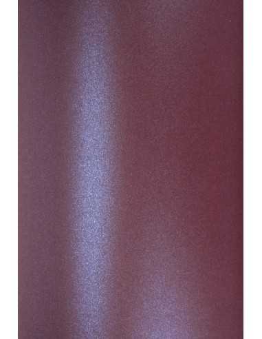 Perleťový metalizovaný dekorativní papír Majestic 120g Night Club Purple tmavý fialový pak. 10A4