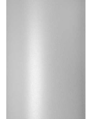 Perleťový metalizovaný dekorativní papír Sirio Pearl 125g Ice White bílý pak. 10A4