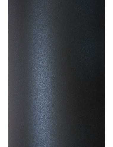 Perleťový metalizovaný dekorativní papír Sirio Pearl 125g Shiny Blue tmavý modrý pak. 10A4
