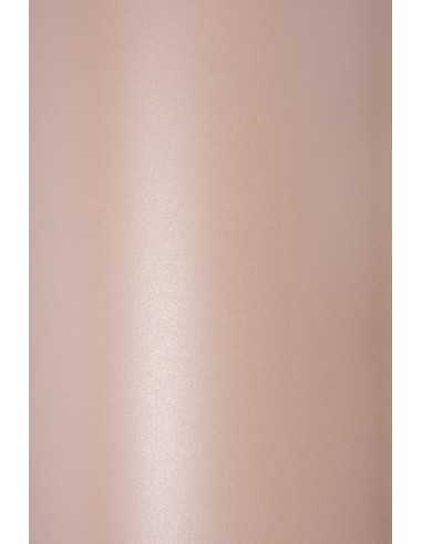 Perleťový metalizovaný dekorativní papír Sirio Pearl 125g Misty Rose růľový pak. 10A4
