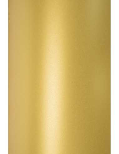 Perleťový metalizovaný dekorativní papír Sirio Pearl 125g Aurum zlatý pak. 10A4