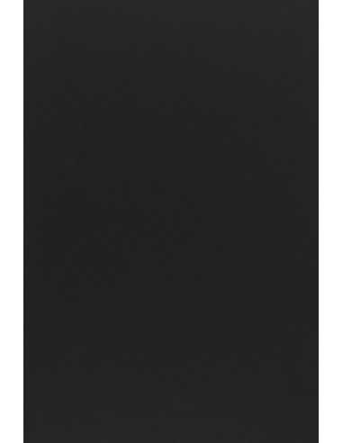 Barevný hladký Dekorační papír Sirio Color 170g Nero černý pak. 20A4
