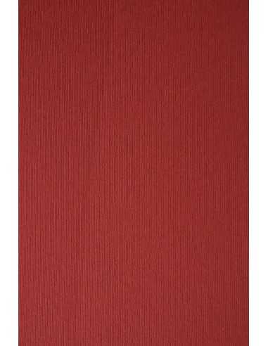 Texturovaný barevný dekorativní pruhovaný papír Nettuno 215g Rosso Fuoco červený pak. 10A4