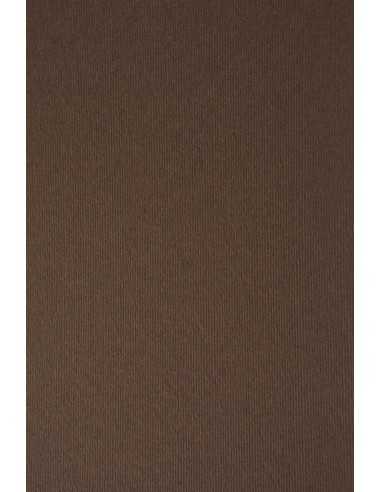 Texturovaný barevný dekorativní pruhovaný papír Nettuno 215g Carruba hnědý pak. 10A4