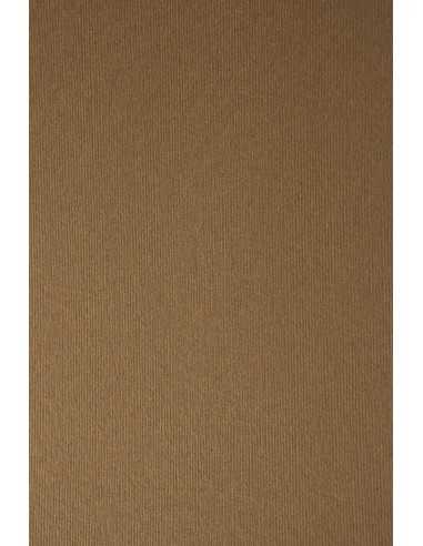 Texturovaný barevný dekorativní pruhovaný papír Nettuno 215g Tabacco světle hnědý pak. 10A4
