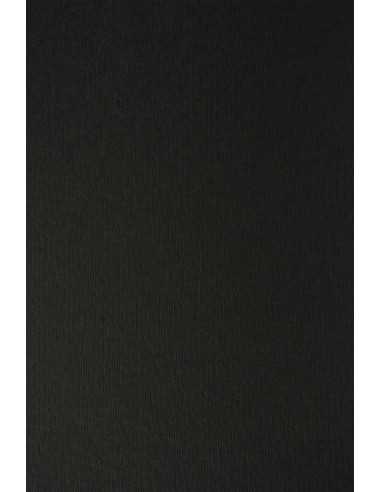 Texturovaný barevný dekorativní pruhovaný papír Nettuno 280g Nero černý pak. 10A4