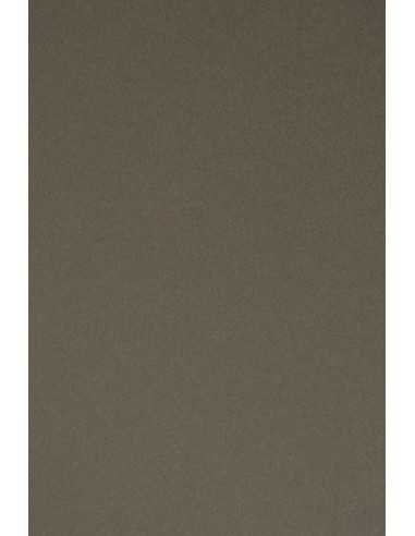 Dekorační barevný hladký ekologický papír Materica 360g Pitch tmavý hnědý pak. 10A4