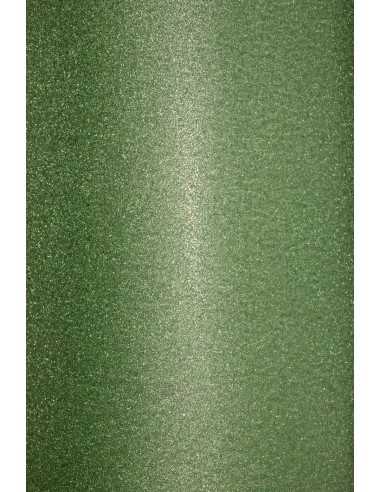 Dekorační papír, barevný, z jedné strany brokátový samolepicí 150g zelený 10A4