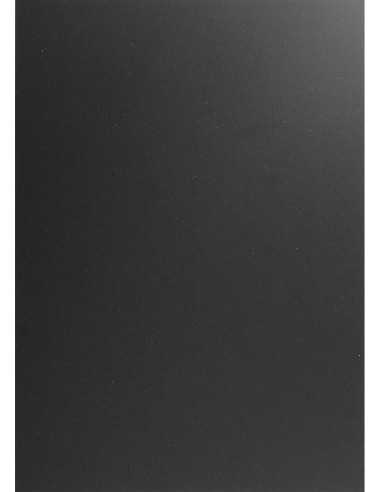 Barevný hladký Dekorační papír Plike 330g Black černý pak. 10A5