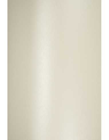 Perleťový metalizovaný dekorativní papír Majestic 120g Milk naturalny bílý pak. 10A5