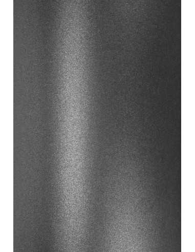 Perleťový metalizovaný dekorativní papír Majestic 120g Antracyt černý pak. 10A5
