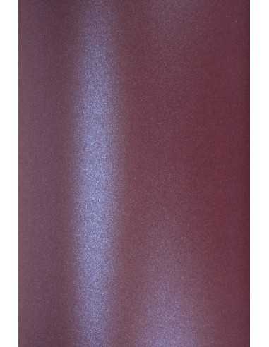 Perleťový metalizovaný dekorativní papír Majestic 120g Night Club Purple tmavý fialový pak. 10A5