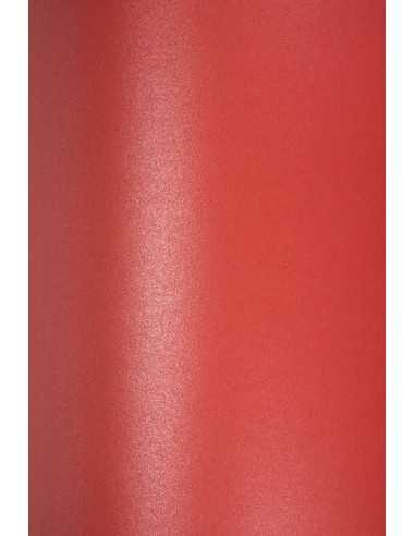 Perleťový metalizovaný dekorativní papír Majestic 120g Emporer Red červený pak. 10A5