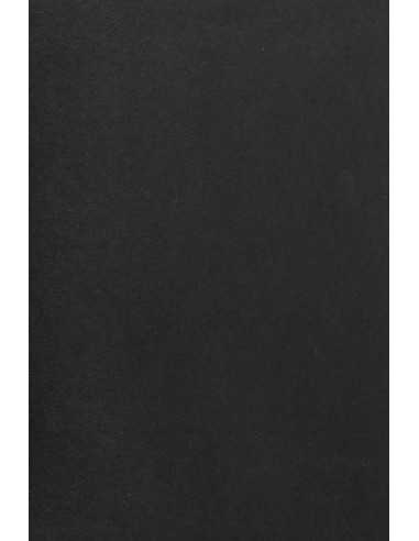 Barevný hladký Dekorační papír Burano 320g Nero B63 černý pak. 10A5