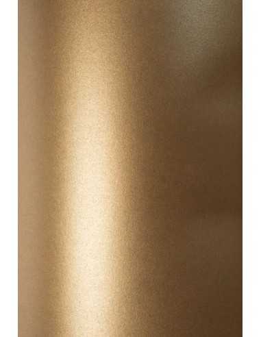 Perleťový metalizovaný dekorativní papír Sirio Pearl 125g Fusion Bronze hnědý pak. 10A5