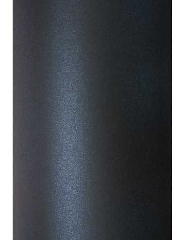 Perleťový metalizovaný dekorativní papír Sirio Pearl 125g Shiny Blue tmavý modrý pak. 10A5