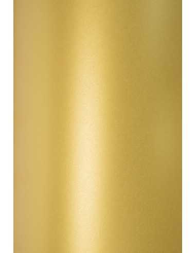 Perleťový metalizovaný dekorativní papír Sirio Pearl 125g Aurum zlatý pak. 10A5